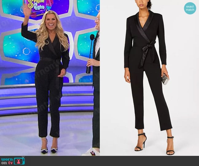 Adrianna Papell Tuxedo Jumpsuit worn by Rachel Reynolds on The Price is Right