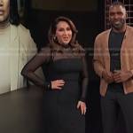 Adrienne’s black mesh panel dress on E! News