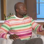 Akbar’s striped sweatshirt on The Talk