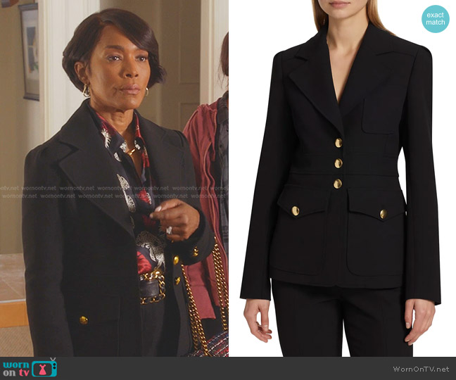 A.L.C. Amelia Notched Lapel Jacket worn by Athena Grant (Angela Bassett) on 9-1-1