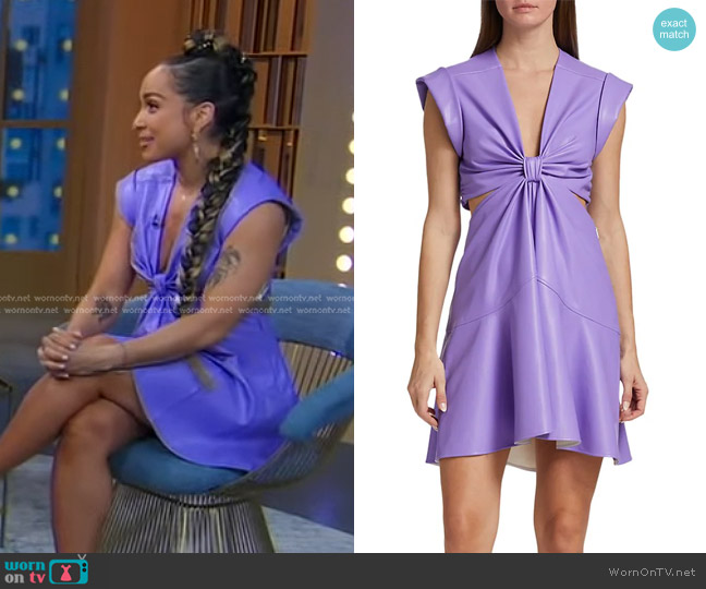 A.L.C. Lexi Coated Cut-Out Minidress worn by Robin Arzo?n on Good Morning America