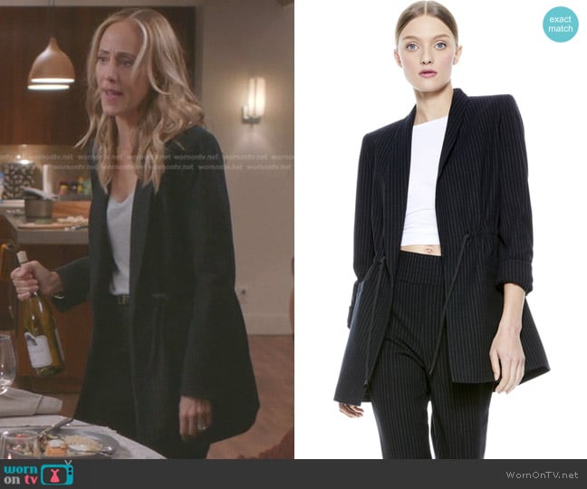 Alice + Olivia Kylie Blazer worn by Teddy Altman (Kim Raver) on Greys Anatomy