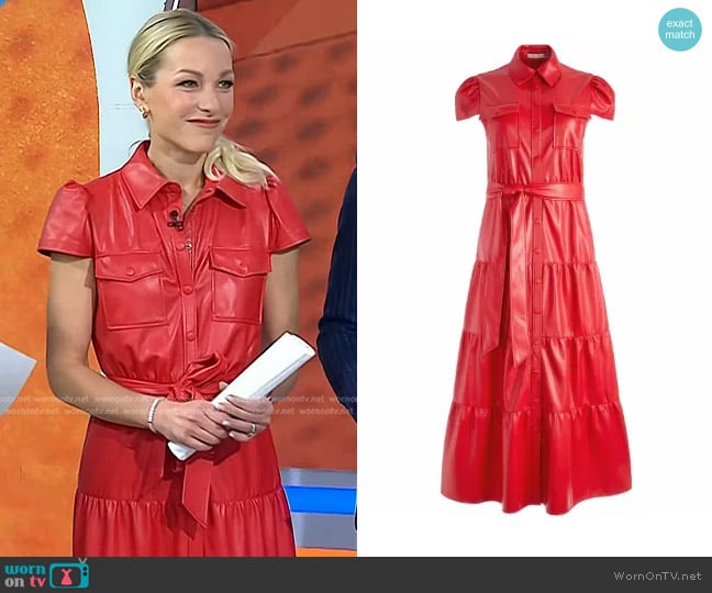 Alice + Olivia Miranda Faux Leather Dress worn by Lindsay Czarniak on Today