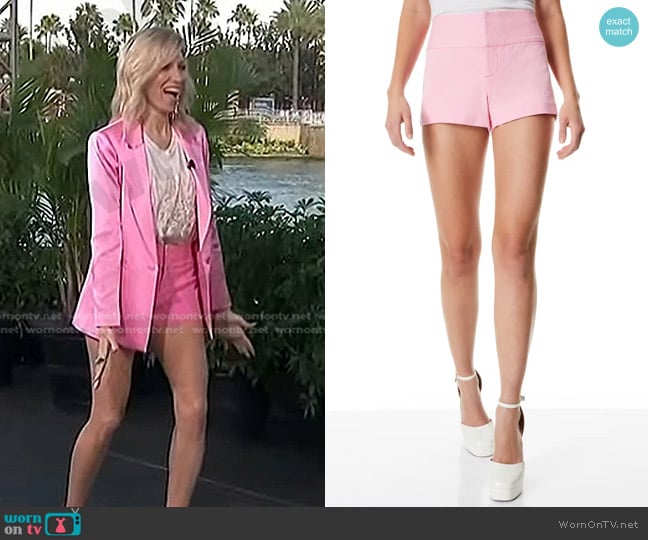Alice + Olivia Olivia Denim Shorts worn by Debbie Gibson on Access Hollywood