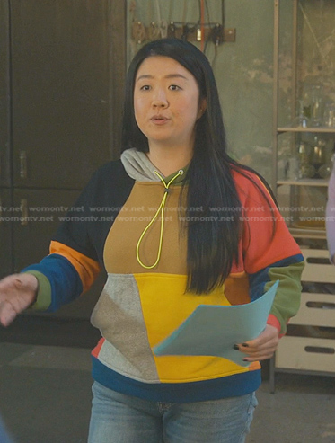 Alice’s colorblock hoodie on Good Trouble