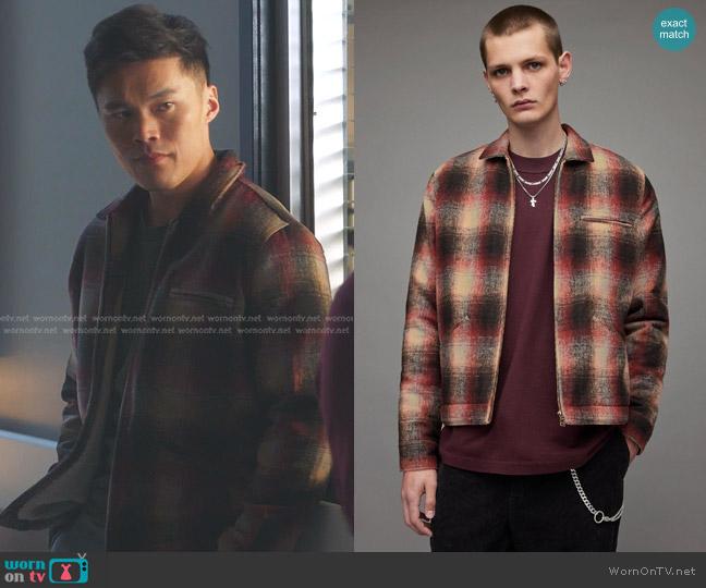 All Saints Martial Jacket worn by Albert Han (John Harlan Kim) on 9-1-1
