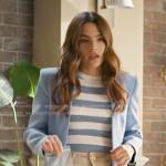 Allegra’s light blue blazer on The Flash