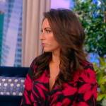 Alyssa’s black and red floral shirtdress on The View