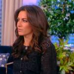 Alyssa’s black eyelet peplum jacket on The View