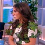 Alyssa’s green floral print mini dress on The View