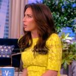 Alyssa’s yellow lace mini dress on The View