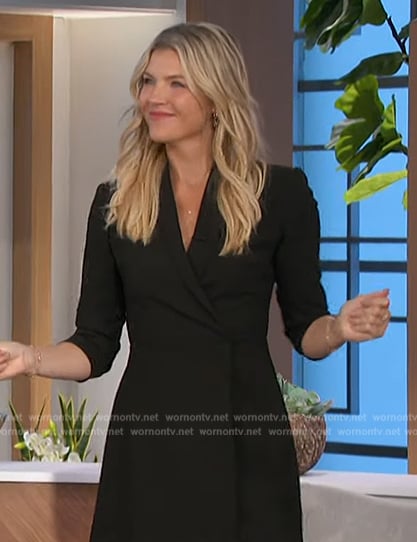 Amanda’s black blazer romper on The Talk