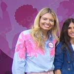 Amy Fohr’s blue and pink embroidered shirt on Good Morning America