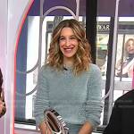 Andrea Lavinthal’s metallic sweater and pants on Today