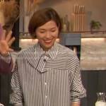 Anita Tran’s mixed stripe shirt on The Drew Barrymore Show