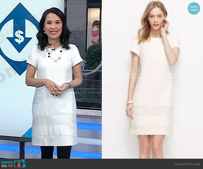 Ann Taylor The Shift Dress in Winter White worn by Vicky Nguyen on Today