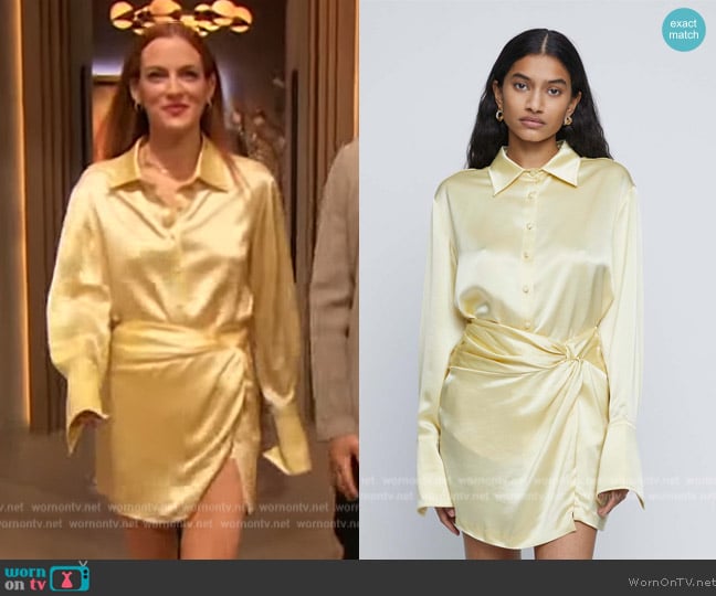 Anna Quan Lana Shirt worn by Riley Keough on The Drew Barrymore Show