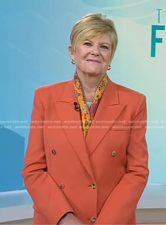Anne Thompson’s orange double breasted blazer on Today