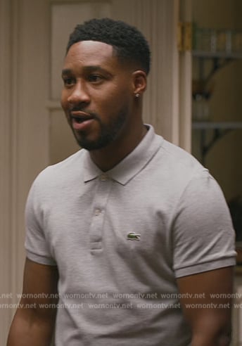 Anthony’s gray lacoste polo on Grand Crew