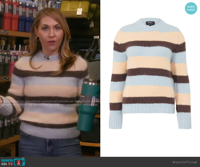 A.P.C. Marion sweater worn by Lori Bergamotto on Good Morning America