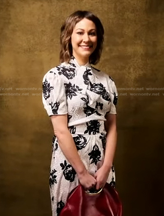 Sara Dosa’s white floral dress on Good Morning America