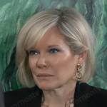 Ava’s gold link earrings on General Hospital