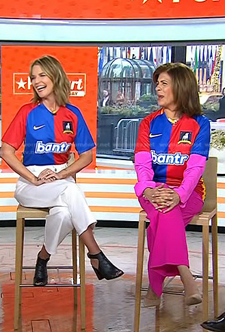 Savannah and Hoda’s AFC Richmond jersey on Today