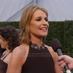 Savannah’s black floral embellished gown at The Oscars on Today