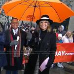 Savannah’s black striped trim hat on Today