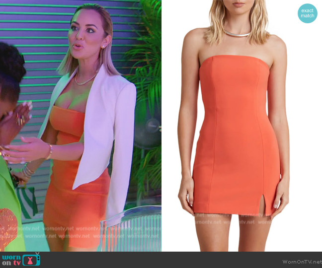 Bec & Bridge Cecily Strapless Minidress worn by Nicole Martin (Nicole Martin) on The Real Housewives of Miami