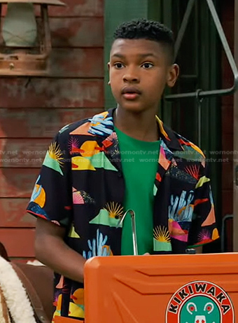 Bill’s black desert print shirt on Bunkd