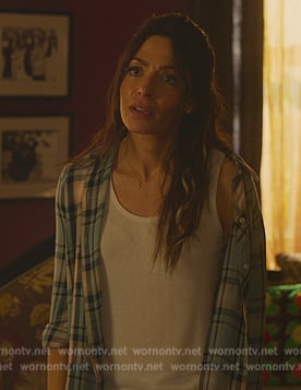 Billie’s blue plaid shirt on Sex/Life