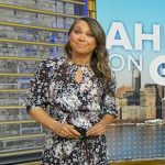 Ginger’s black floral midi dress on Good Morning America