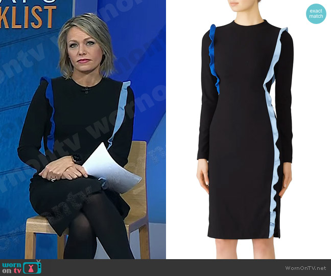 Black Halo Charla Sheath worn by Dylan Dreyer on Today
