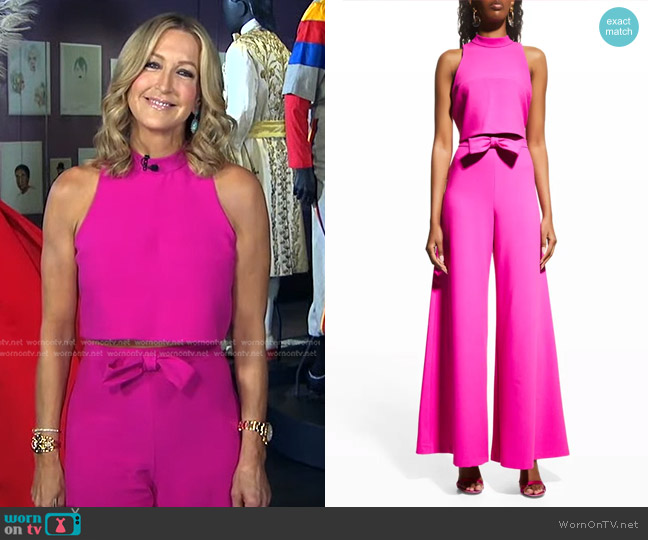Black Halo Odilia 2-Piece Sleeveless Jumpsuit worn by Lara Spencer on Good Morning America