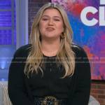 Kelly’s black woven belt on The Kelly Clarkson Show