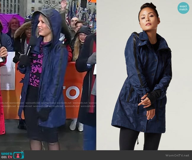 Blanc Noir Camo Anorak Jacket worn by Dylan Dreyer on Today