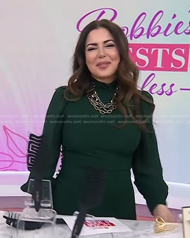 Bobbie’s green side-button dress on Today