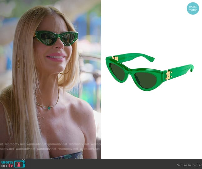 Bottega Veneta Hinge Cat Eye worn by Alexia Echevarria (Alexia Echevarria) on The Real Housewives of Miami