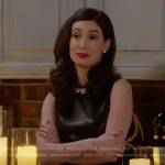 Brigitte’s embellished leather dress on Call Me Kat