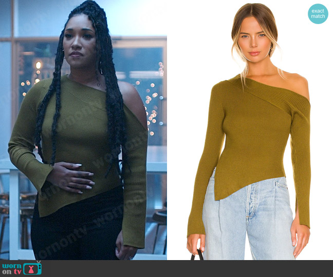 Camila Coelho Shauna Sweater worn by Iris West (Candice Patton) on The Flash
