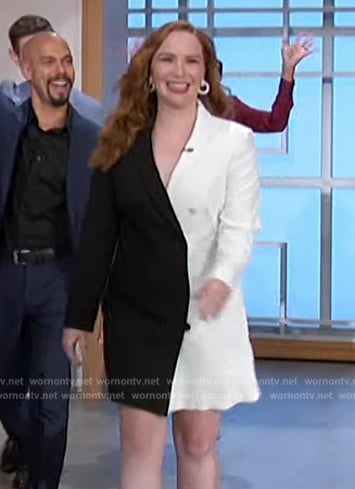 Camryn Grimes’ colorblock dress on The Talk