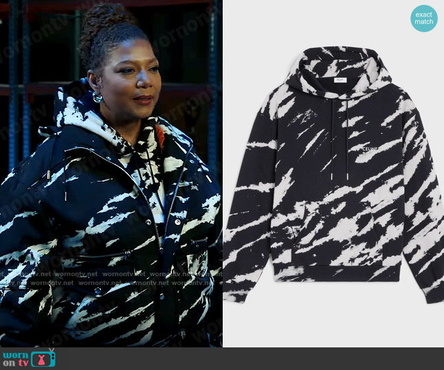 Celine Loose Tie-Dye Hoodie in Jersey Fleece worn by Robyn McCall (Queen Latifah) on The Equalizer