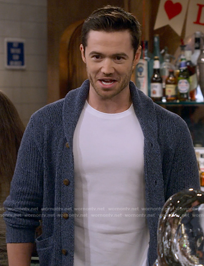 Charlie’s blue cardigan on How I Met Your Father