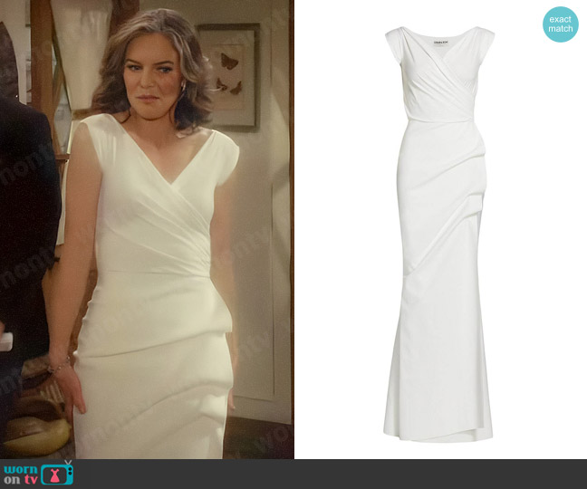 Chiara Boni La Petite Robe Egea Gown worn by Diane Jenkins (Susan Walters) on The Young and the Restless