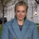 Christina Ruffini’s blue coat on CBS Mornings