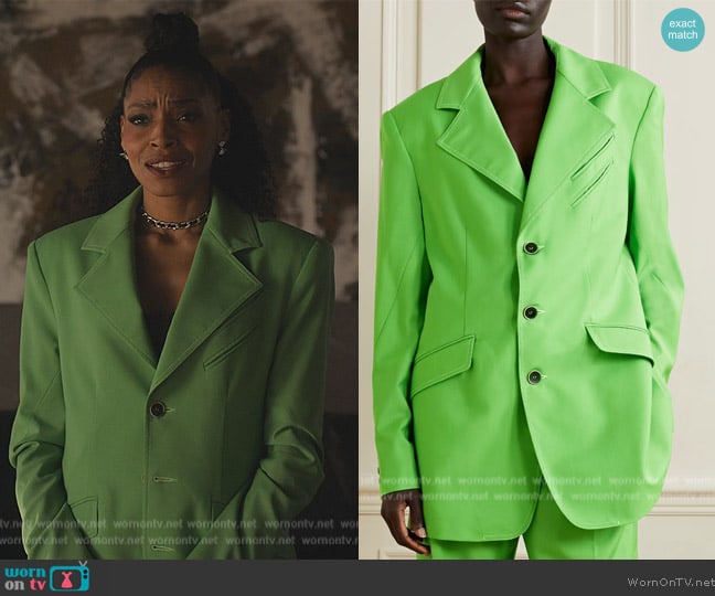 Christopher John Rogers Oversized Wool Blazer worn by Sasha Snow (Margaret Odette) on Sex/Life