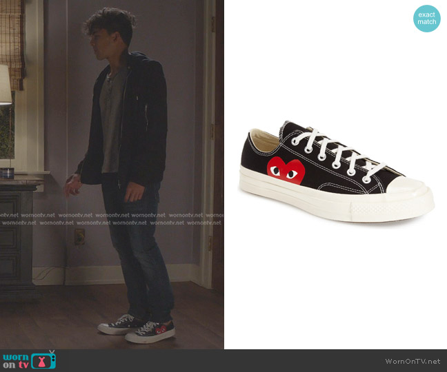 Comme des Garçons x Converse Chuck Taylor Hidden Heart Low Top Sneaker worn by Lucas Adams (Niko Terho) on Greys Anatomy