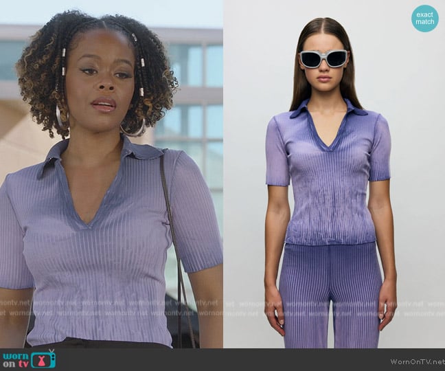 Cotton Citizen Ibiza Polo Tee worn by Alicia (Pauline Dyer) on All American