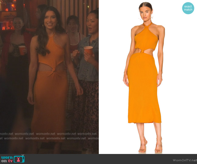 Cult Gaia Cameron Cut Out Knit Midi Dress